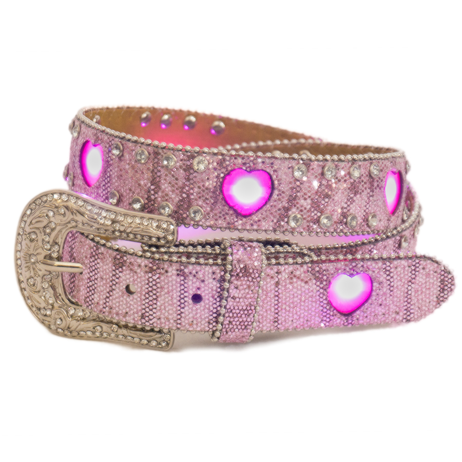 LED Rhinestone Belt | Pink Ladies Lights Belt