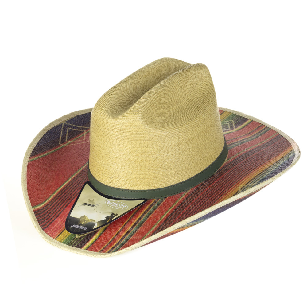 New Aztec Print 20x - Palm Leaf Hat - Bc2922 Cowboy Cowgirl Hat 