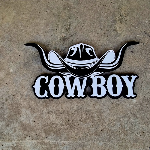 Wall Signs - Timber -Cowboy - [ Code DL12-02]
