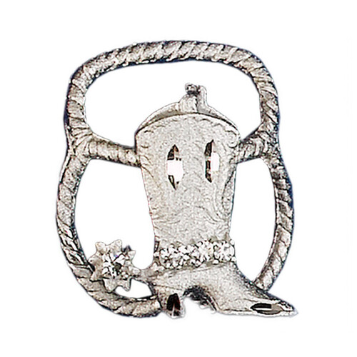 Scarf Slide - Boot - Silver - Scarf Ring - [SS-8427]